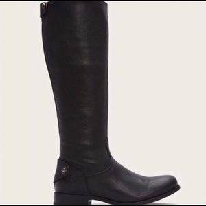 Frye Melissa Button Zip Black Boots
